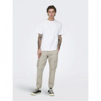 Pantalones ONLY&SONS Cargo Cam Silver Lining