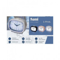 SAMI S-9944L Reloj Despertador Analogico Silencioso