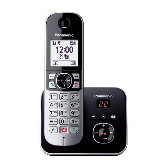 PANASONIC Telefono Inalambrico KX-TG6861  Contestador Tecla de Bloqueo Lamadas Indeseable Gris/negro