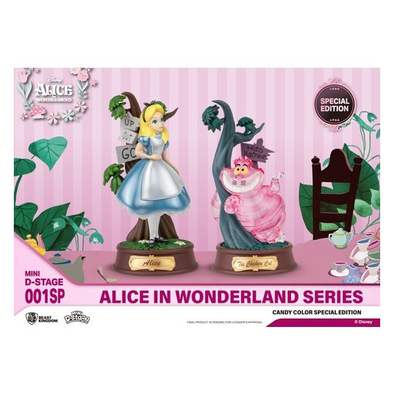 Set 2 Figuras Alicia en el País de las Maravillas Disney  BEAST KINGDOM TOYS