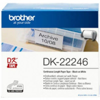 BROTHER Etiquetas DK22246 Cinta Continua de Papel Térmico (blanca). Ancho: 103 Mm. Longitud: 30,48 M