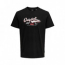 Camisetas Hombre Camiseta ONLY&SONS Lenny Vintage Print Black