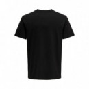 ONLY&SONS Camisetas Hombre Camiseta Only & Sons Lenny Vintage Print Black