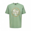 Camisetas Hombre Camiseta ONLY&SONS Lenny Vintage Print Hedge Green