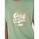 Camisetas Hombre Camiseta ONLY&SONS Lenny Vintage Print Hedge Green