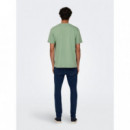 ONLY&SONS Camisetas Hombre Camiseta Only & Sons Lenny Vintage Print Hedge Green