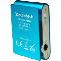 SUNSTECH Reproductor MP3 Dedalo Iii Azul 8 Gb, Radio Fm, Auriculares Incluidos