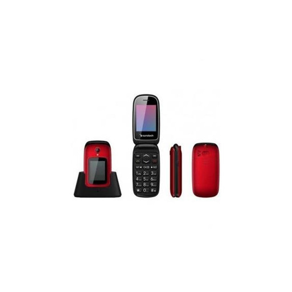 Teléfono móvil con tapa Sunstech Celt22 Rojo - Teléfono libre