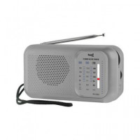 SAMI Radio Portatil Am/fm RS-2929 Gris  Pilas y Corriente