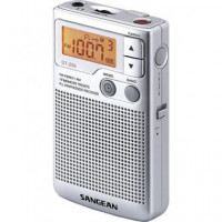 SANGEAN Radio de Bolsillo Digital Am-fm Estereo + Reloj DT-250