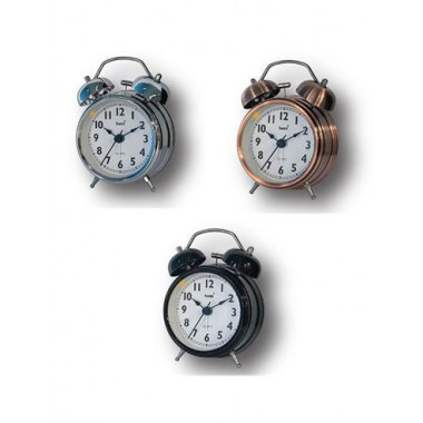 Reloj Vintage Despertador Análogo Negro TQ-140-1B