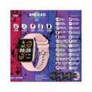 SAMI Reloj Inteligente Amoled con Presion Sanguinea/cardiaco/oxigeno/ Resistente Al Agua Rosa