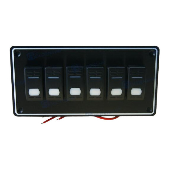 Panel 6 interruptores aluminio 12v 160x140mm 8403023 Guanxe Atlantic