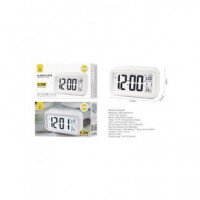 ONE PLUS Reloj Despertador Digital NR9249 con Luz Led Blanco