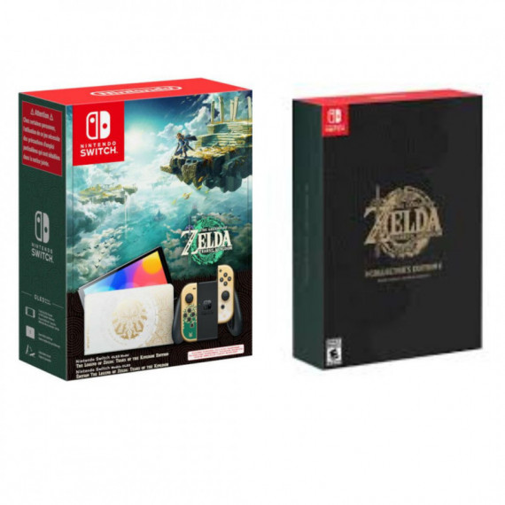 Consola Switch Oled Edicion Zelda Tears Of Kingdom + Juego The Legend Of Zelda Totk Colecionista  NINTENDO