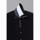 Camisa Hombre Marco Polo Iconic Saten Negro  7 CAMICIE