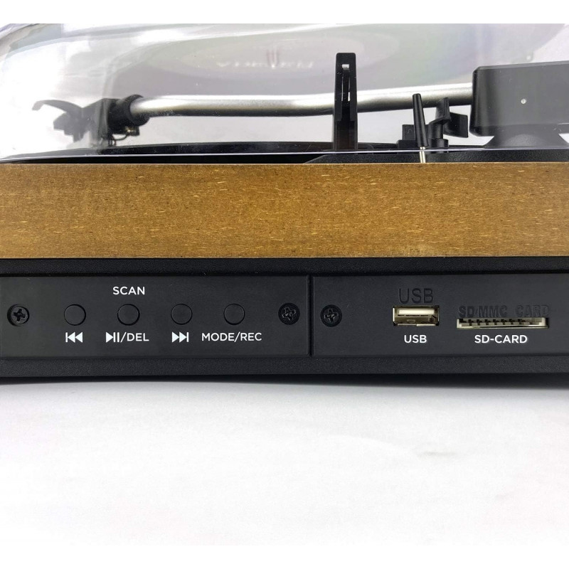 Tocadiscos AIWA de Madera, Bluetooth, 3 Velocidades, Radio Fm, Sd y USB -  Guanxe Atlantic Marketplace