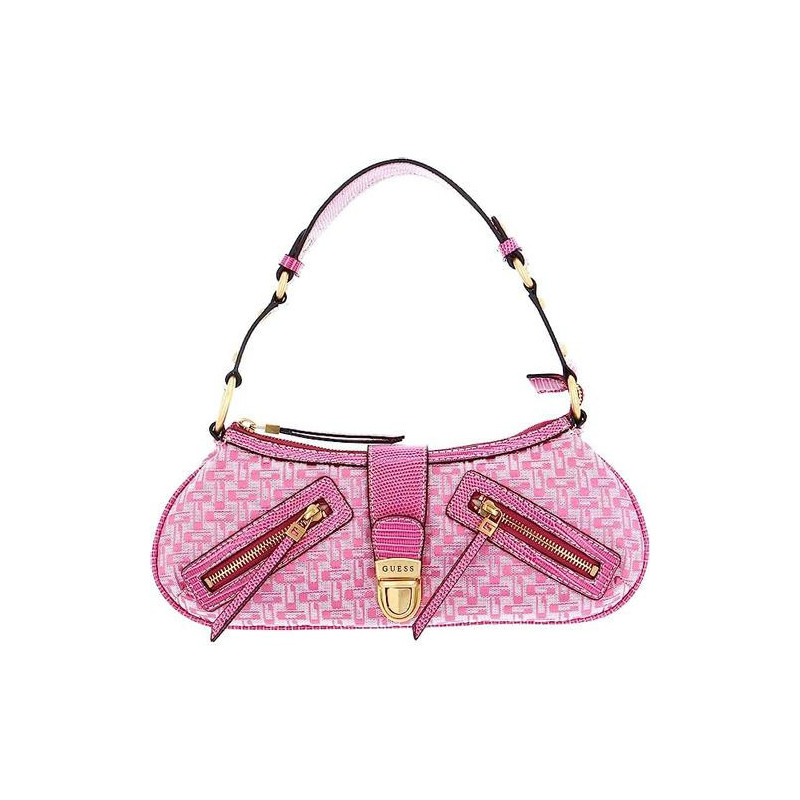 GUESS Bolso bandolera para mujer, color rosa/dorado, talla única