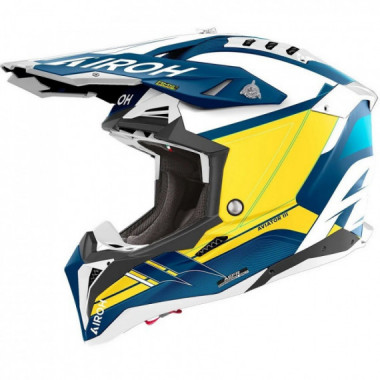 CASCO AIROH AVIATOR 3 SABER BLUE MATT