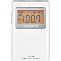 SANGEAN Radio Portatil Digital Am/fm Pocket 160 Blanco