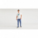 Camisetas Hombre Camiseta DOCKERS Slim Fit Logo Surfer Lucent White