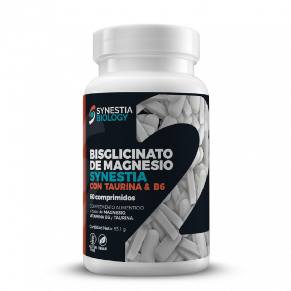 Bisglicinato de Magnesio Synestia con Taurina & B6 (1.385 Mg)  SYNESTIA BIOLOGY