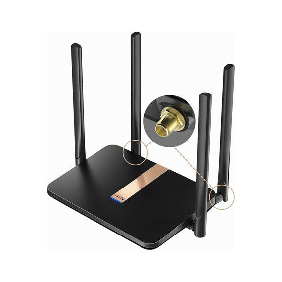 CUDY Router 4G Lte AC1200 LT500D Negro