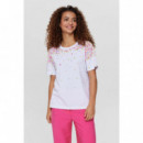 Camisetas Mujer Camiseta NÜMPH Nuluna Bright White