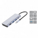 Docking Station USB 3.2 Gen 10 en 1, Hdmi, Vga, Usb-a 3.0, Sd, Tf/microsd, Audio, Lan Gbe, USB Pd de 100 W  CONCEPTRONIC