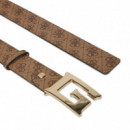 Meridian Adjustable Pant Belt Latte Logo  GUESS