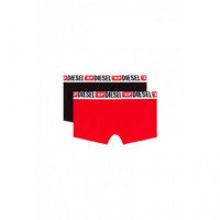 Ropa Interior Pack de Dos Calzoncillos DIESEL Boxers Negro y Rojo