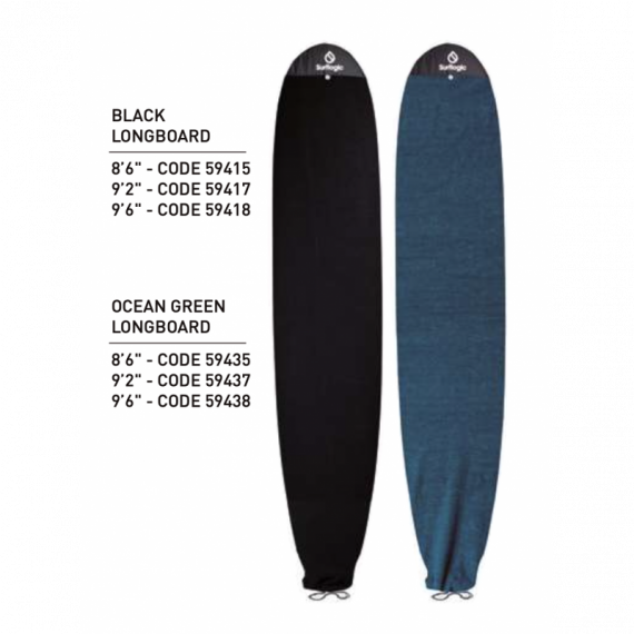 Funda Tela Longboard SURFLOGIC 8'6 Ocean Green