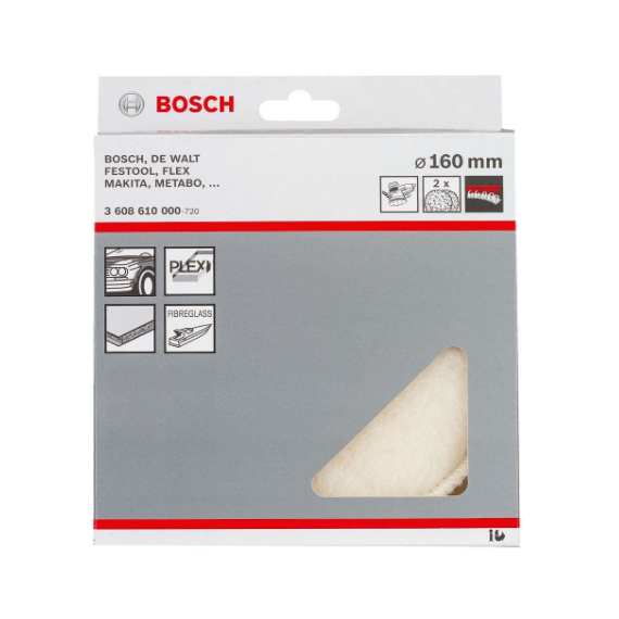 Bosch 3 608 610 000 - Caperuza De Lana De Oveja - 160 Mm