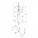 Bisagra Desmontable Modelo 1207 De 100mm - Latonada Pulido Derecha