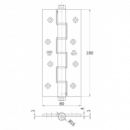 Bisagra Simple Accion Acabado Plata - Modelo 3034