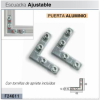 Escuadra Ajustable Para Puerta Aluminio