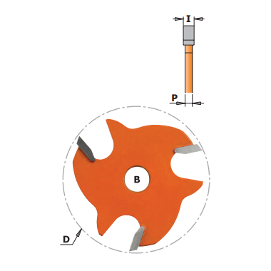 Fresa Circular Para Ranuras Laterales Y Mandriles Portafresas En Dimensionado: I2mm, P1.27mm, D47