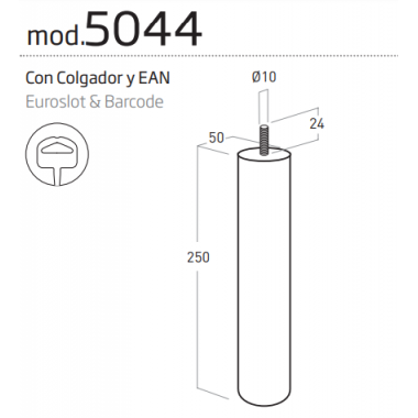 Pata Madera Haya 50 X 250 Mm - Modelo 5044hm