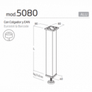 Pata De Mesa De 710 X 60 Mm - Aluminio - Modelo 50807alm