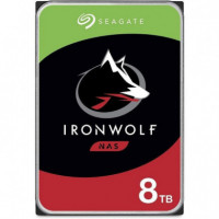 SEAGATE Disco Duro 8TB 3.5 ST8000VN004 Ironwolf Ideal para Nas para el Hogar, Pequeñas Oficinas/oficinas Domésticas y Pequeñas