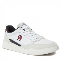 Elevated Cupsole Lth Mix White  TOMMY HILFIGER