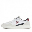Elevated Cupsole Lth Mix White  TOMMY HILFIGER
