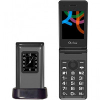 QUBO Telefono Movil X28C Negro  Dual Sim,Linterna, Boton SOS,Camara