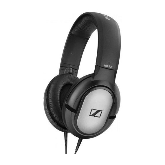 SENNHEISER Auricular de Casco Dinamico HD 206 Sonido Poderoso Estereo con Cable Negro