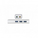 Tarjeta de Sonido USB + USB 3.0 Hub  APPROX