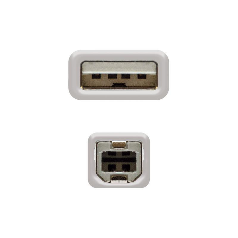 Cable USB 3.0 impresora tipo A/M-B/M, Negro, 3.0M - AISENS®