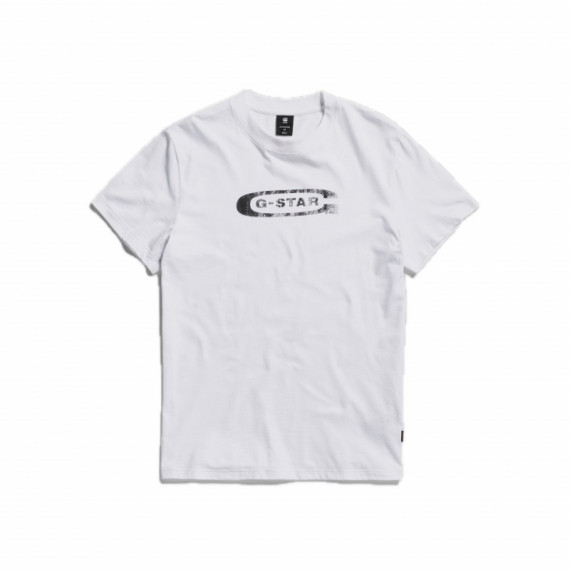 G-STAR RAW DENIM Camisetas Hombre Camiseta G-star Distressed Old School Logo White
