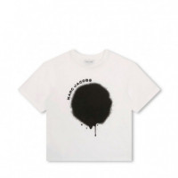 Camiseta T12+ Blanco  Negro Kids  MARC JACOBS