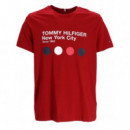 Camiseta Hombre TOMMY HILFIGER Metro Dot Graphic Tee