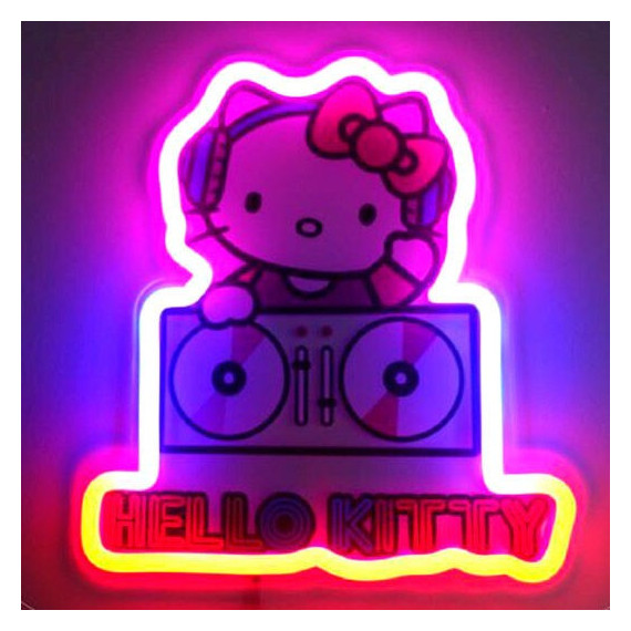 Lámpara Mural Neón Hello Kitty  TEKNOFUN